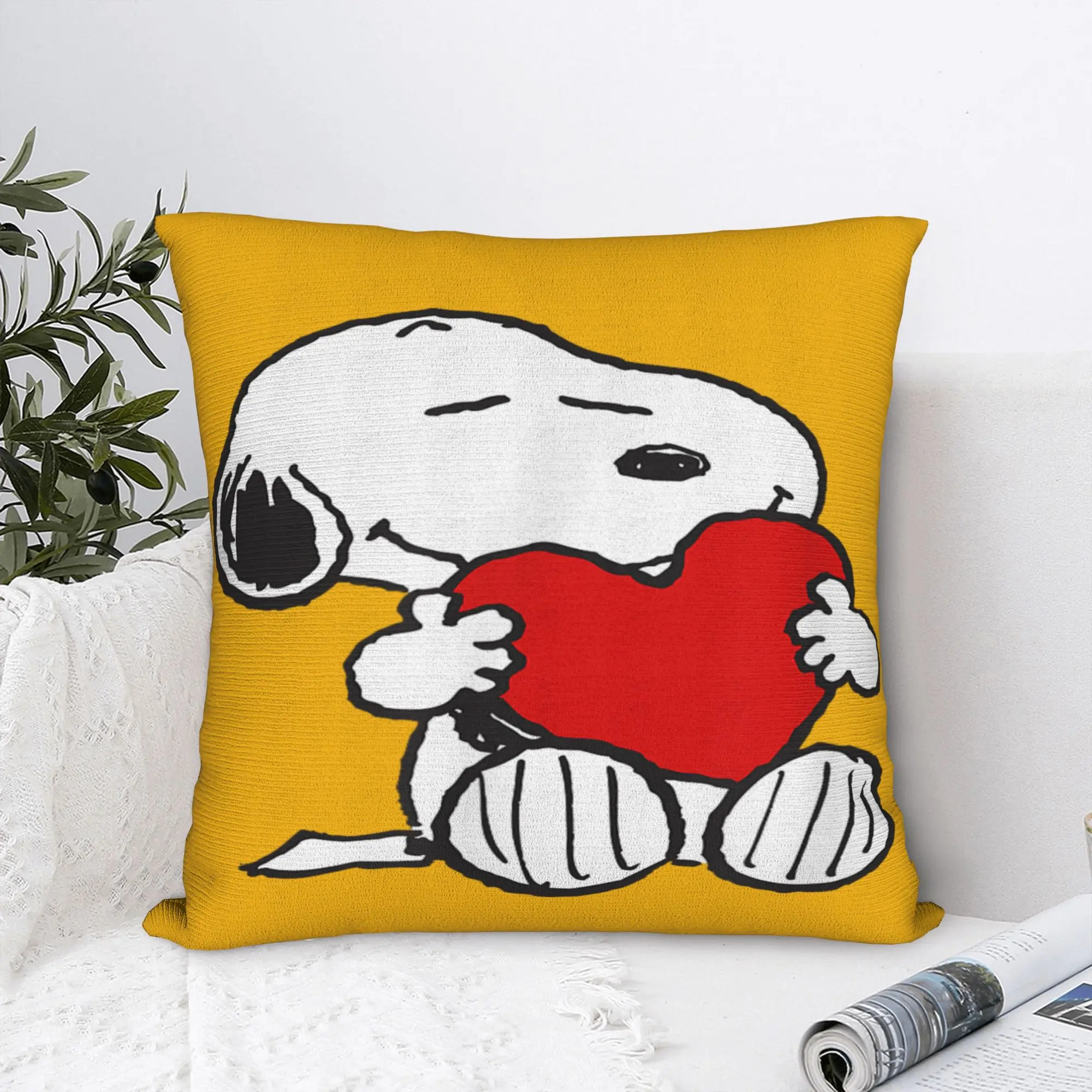 

Наволочка с изображением Снупи ко Дню святого Валентина, графическая наволочка для гостиной, кровати, кресла, винтажные наволочки