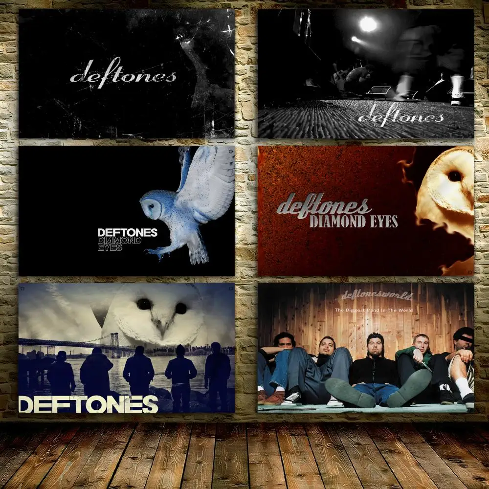D-Deftons Heavy Rock Band Flags 3x5 Ft Custom Banner For Garage Door Room Decor Wall Out Decoration With Metal Buckle