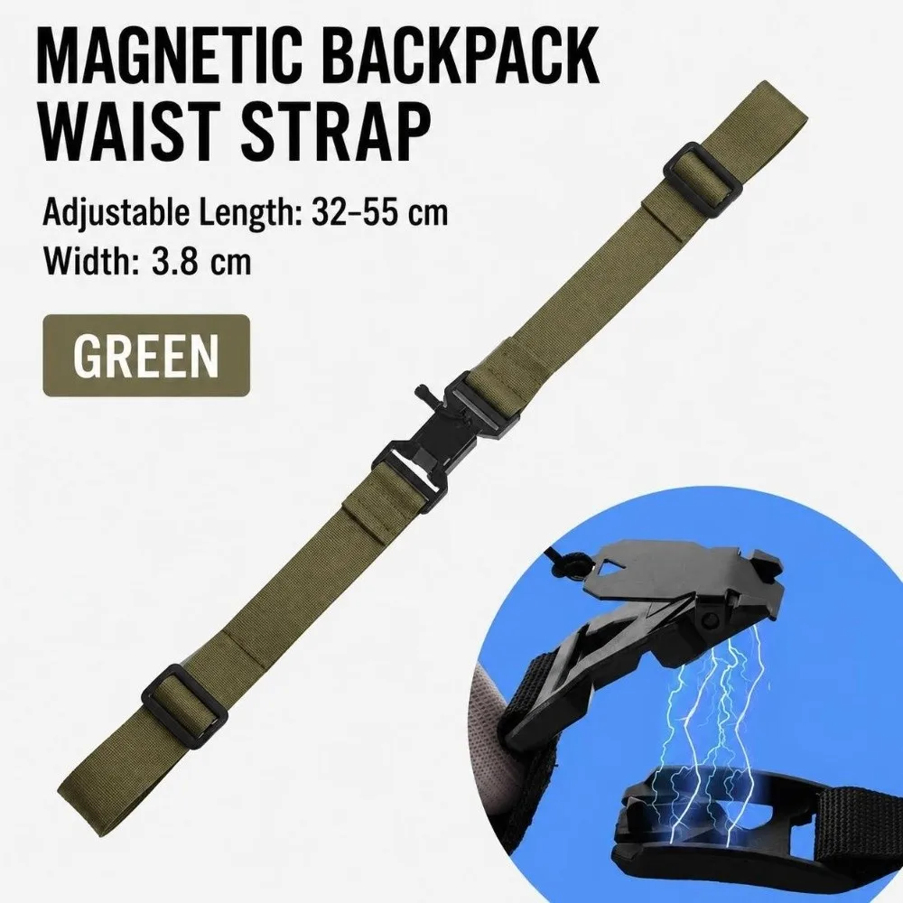 Magnetic Buckle Backpack Chest Pack Strap Adjustable Length Versatile Durable Camping Bag Strap Easy Detachable