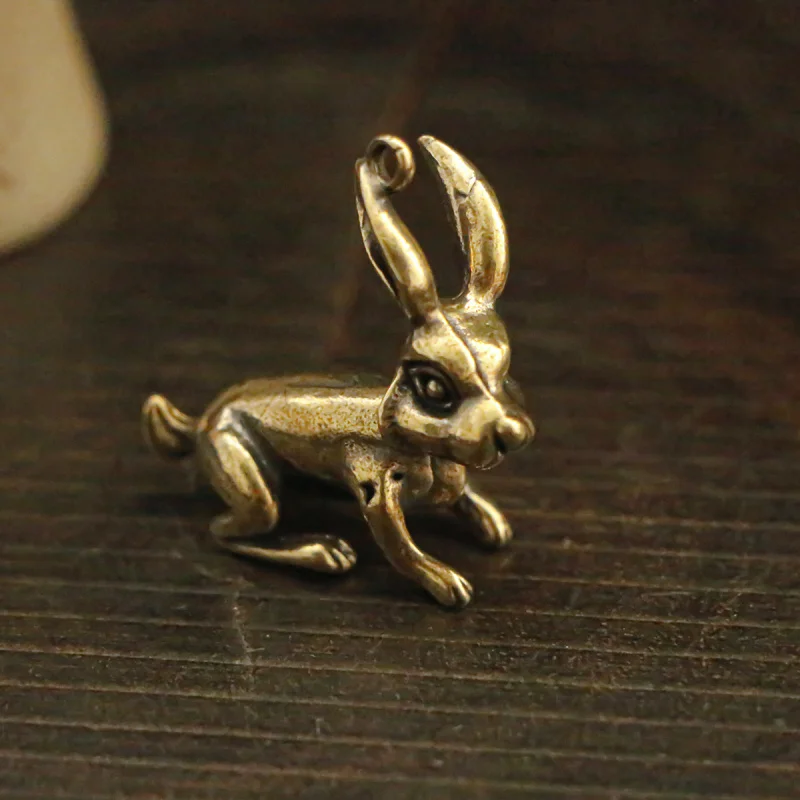 Chinese Retro Solid Brass Zodiac Pendant, Hangable and Displayable