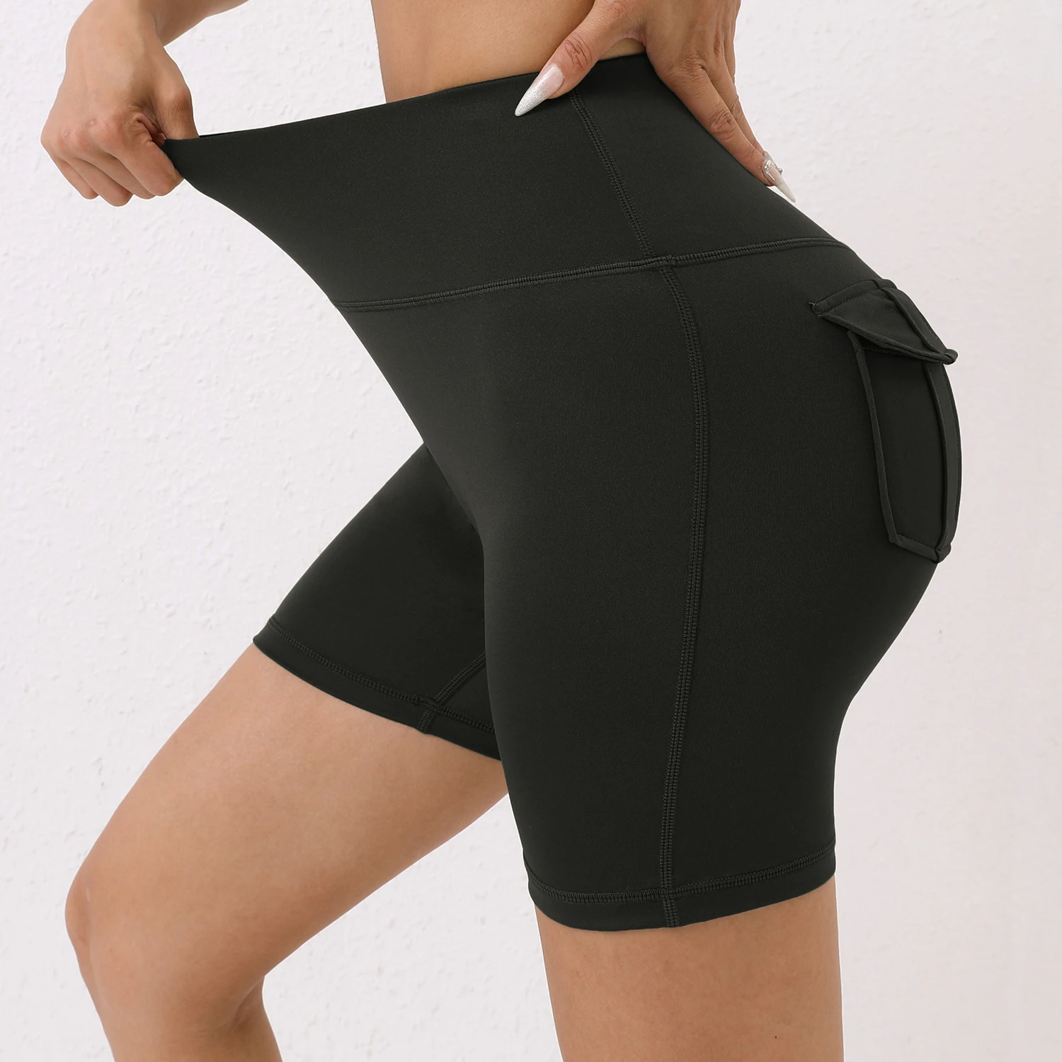 النساء البضائع السراويل طماق مع جيوب البطن ضيق مطاطا سليم في الهواء الطلق الجري تجريب اللياقة البدنية الشارع الشهير السراويل السراويل