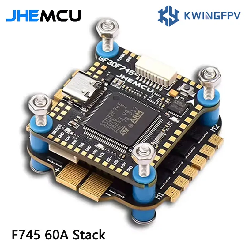 

JHEMCU F745 60A Stack GF30F745-ICM Flight Controller BLHELI_32 60A 4in1 ESC 3-6S 30X30mm For RC FPV Drone Quadcopter