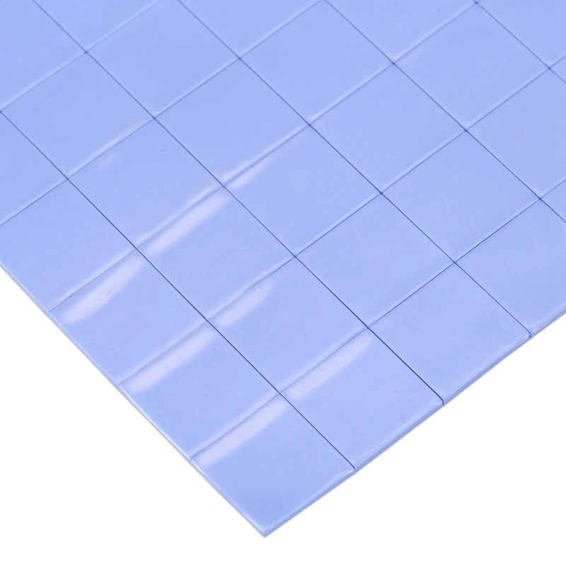 200Pcs 10X10x1mm Silicone Thermal Pad For Conductive Heat Sink Insulation Pate, Blue