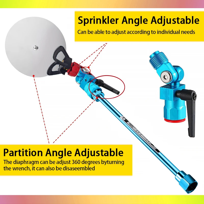 Airless Paint Spray Gun Kit with 3 Nozzles, 10 Inch Extension Pole, Spray Guide Accessory, Filters for Wall Painting