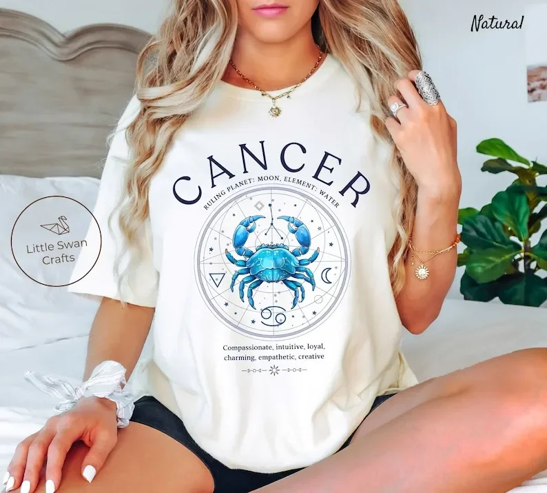 Cancer Zodiac Shirt, Astrology Birthday Gift T-shirt, Unisex