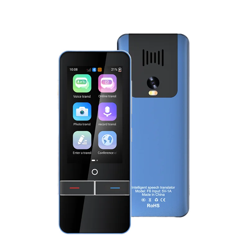 Portable Smart Translator F6 Support Multi-language Online and Offline Photo Voice Translation Smart Language Translators