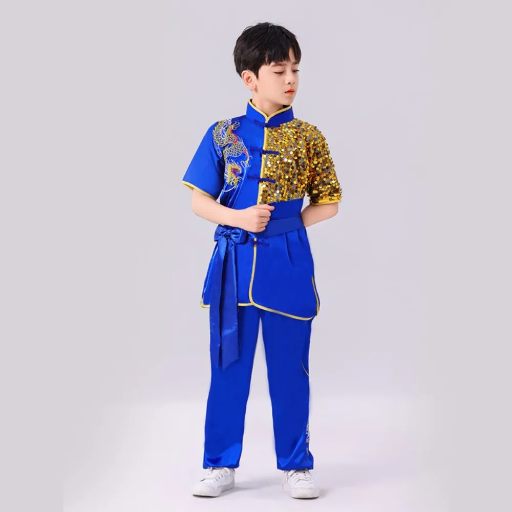 

Children Clothing Ethnic Style Chinese Performance Tai Chi Uniform Kung Fu Set Wushu Suit Cosplay Costumes Stage Kids Clothes