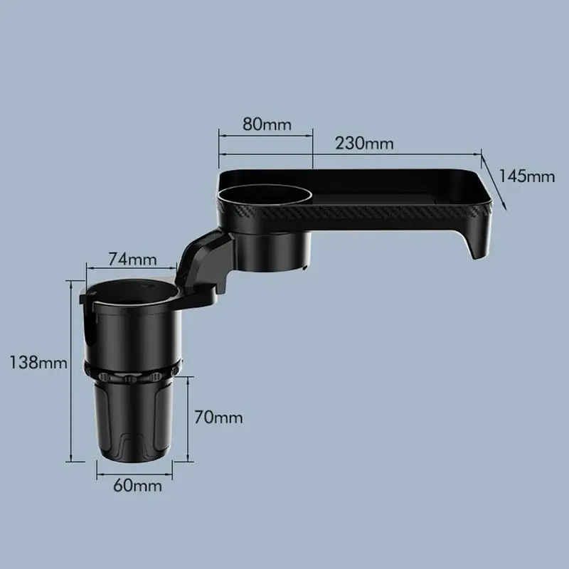 Car Cup Holder Tray For Adults Car Tray Table For Eating With Cell Phone Slot Lap Tray For Car Adjustable Cup Tray Holder