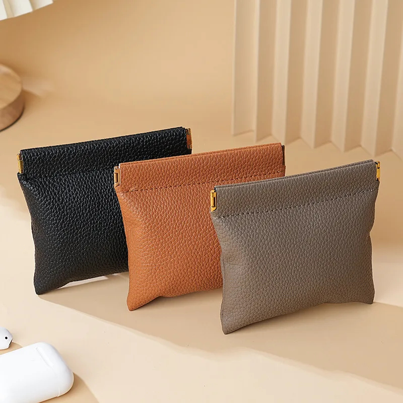 Simples batom maquiagem saco de armazenamento moda feminina portátil mini chave jóias organizador cosméticos bolsa bolsa pu pequenos sacos presente