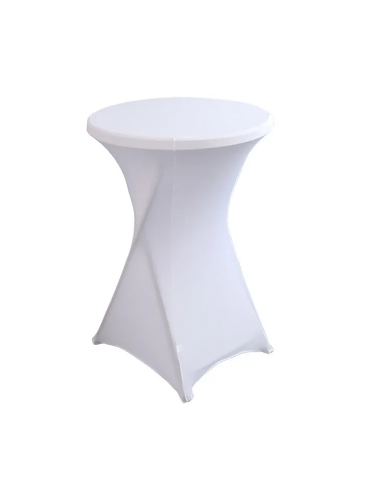 Nappe de Table de Bar de couleur unie, couverture de Table haute pour Cocktail, ronde et élastique, vente directe d'usine