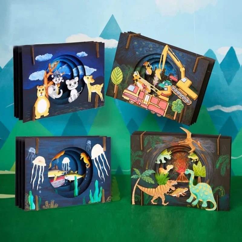 1 قطعة DIY بها بنفسك واسعة السماء المرصعة بالنجوم الحرفية لعب للأطفال ديناصور اليدوية طفل الحرف رسم لعبة اللوحة الحرفية عدة لعبة تعليمية هدية #2