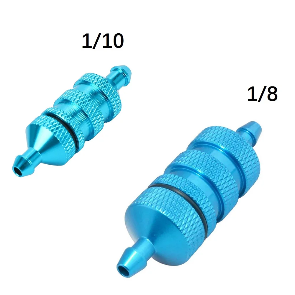 Filtr paliwa ze stopu aluminium części silnika Nitro 80118 części zamienne do zbiornika paliwa HSP 1/8 zdalnie sterowany Model samochodu Redcat Himoto HPI,A