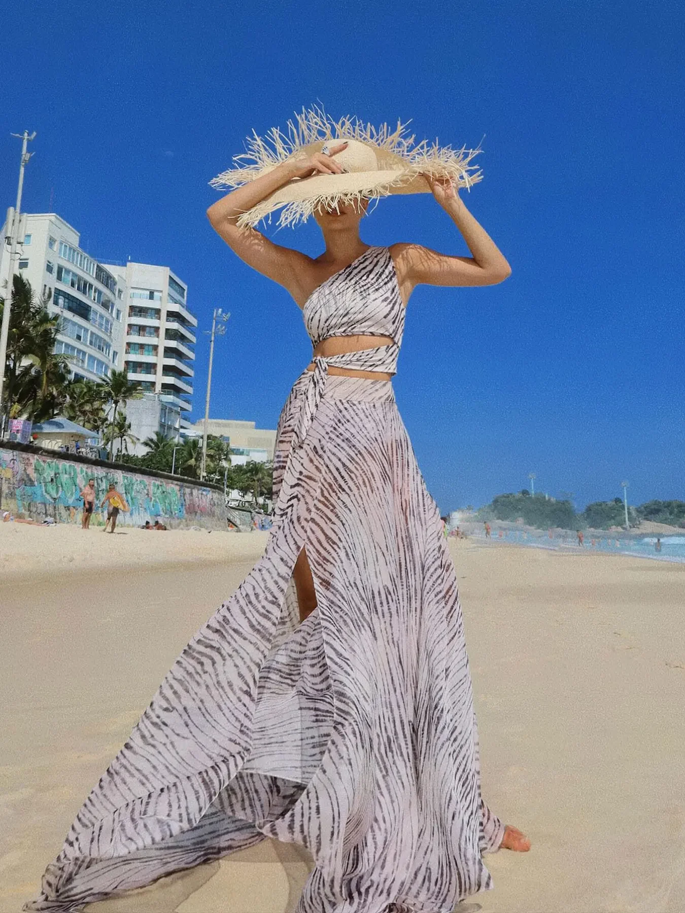 2025 New One-Piece Womens Swimsuit With Skirt Women Biqini Set Swimsuit Sexy High Fork Dresses Women's Bikinis Holiday Beachwear