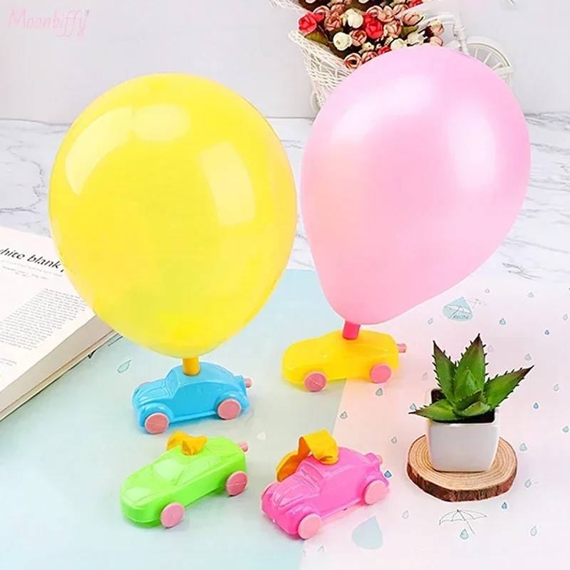 

Random Color Children DIY Balloon Powered Car Recoil Force Students Science Technology Experiment Kids Learning Education Toys