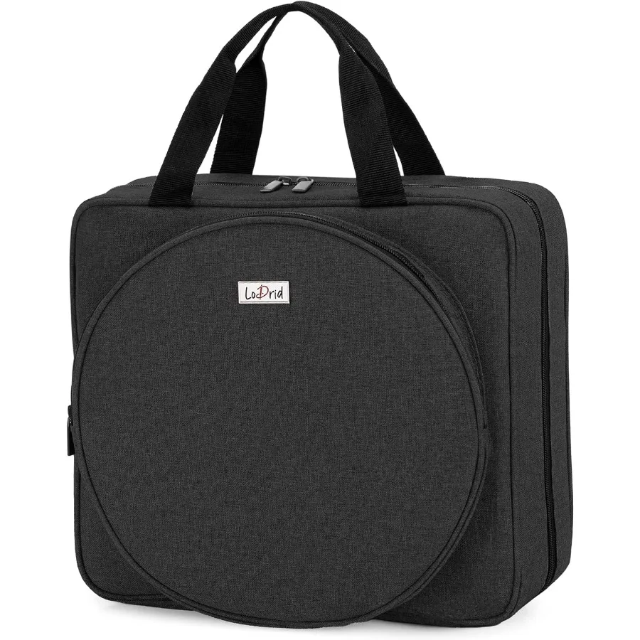 

Portable Square Embroidery Project Bag with Multiple Pockets for Cross Stitch Kits and Craft Supplies Storage Ideal for On-the-