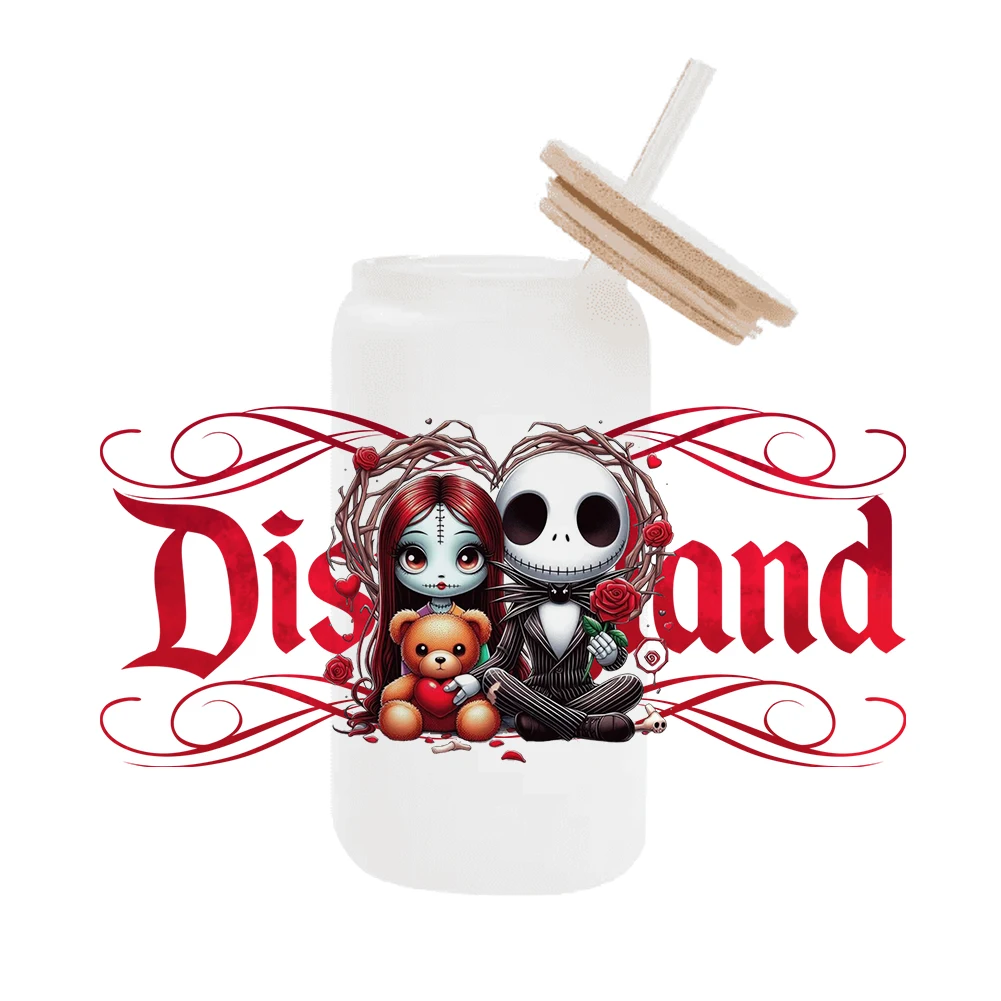 

Jack Valentine's Day For Libbey 16oz Can Glass 3d Waterproof Uv Dtf Coffee Can Wrap Libbey Glass Wrap