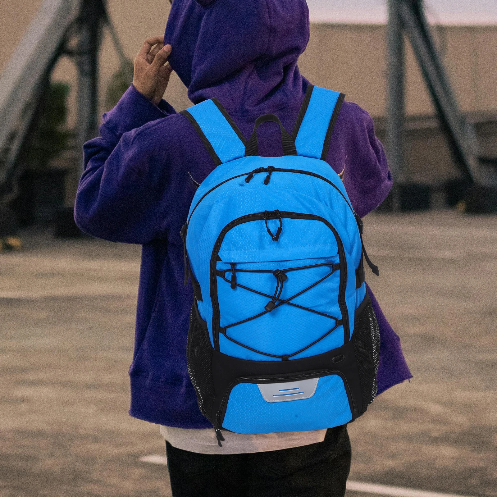 

1pc Baseball Backpack Oxford Cloth Lightweight Large Capacity Teenage Unisex Sports Equipment Shoe Compartment Basketball Soccer