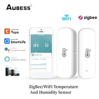 TUYA ZigBee/WiFi Smart Temperature and Humidity Sensor Temperature Monitor Smart Life Remote Control Alexa Google Voice Control