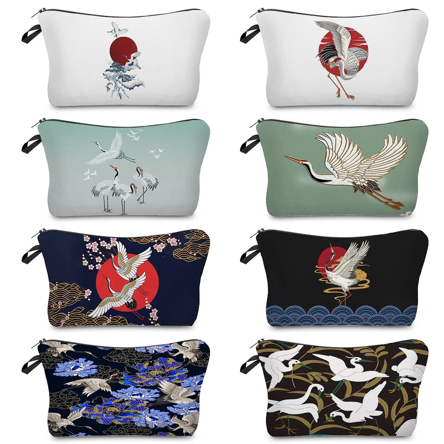 

Cosmetic Storage Bag School Teacher Appreciation Gift Toiletry Kit Travel Ladies Women's Makeup Bag Chinese Style Crane Print