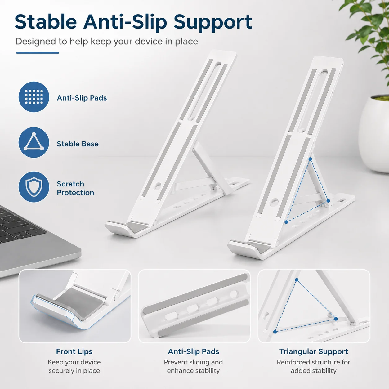 Portable Foldable Laptop Stand - Desk Setup Riser 评论和价格
