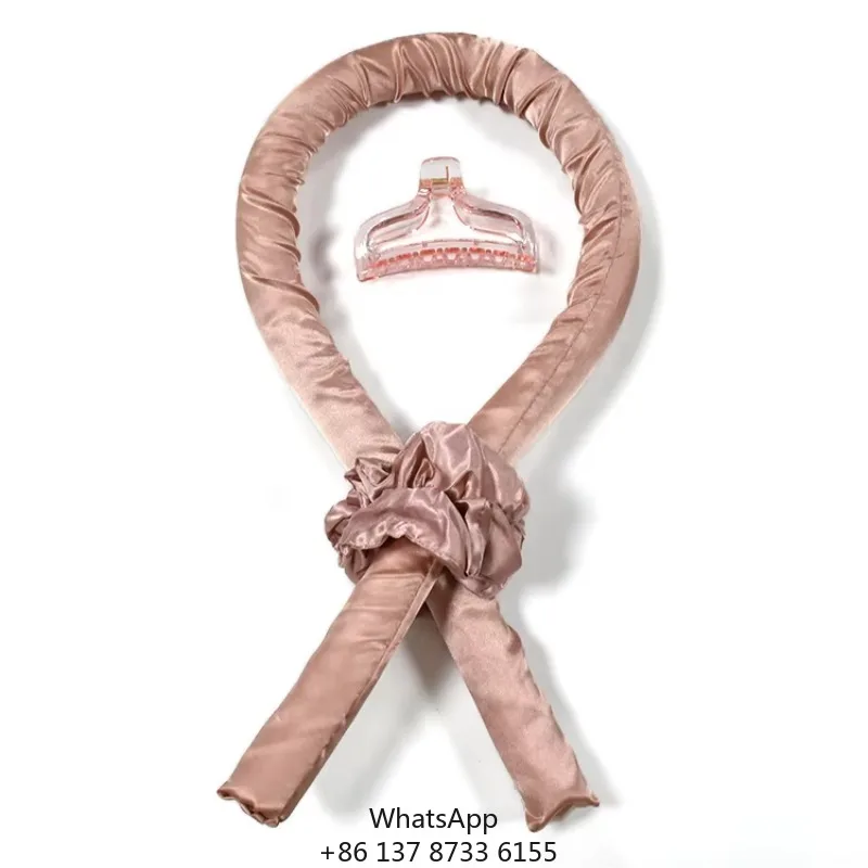 

Wholesale Factory Sleeping Heatless Hair Curls Silk Sleeping Hair Curler Silk Satin Hair Roller