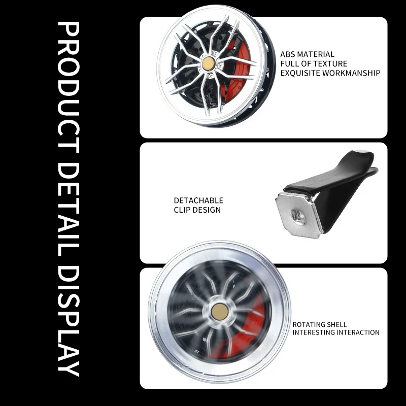 New Hot Sale Modified Hub Air Outlet Perfume Rotatable Tire Air Conditioning Outlet Aromatherapy Car Interior Accessories