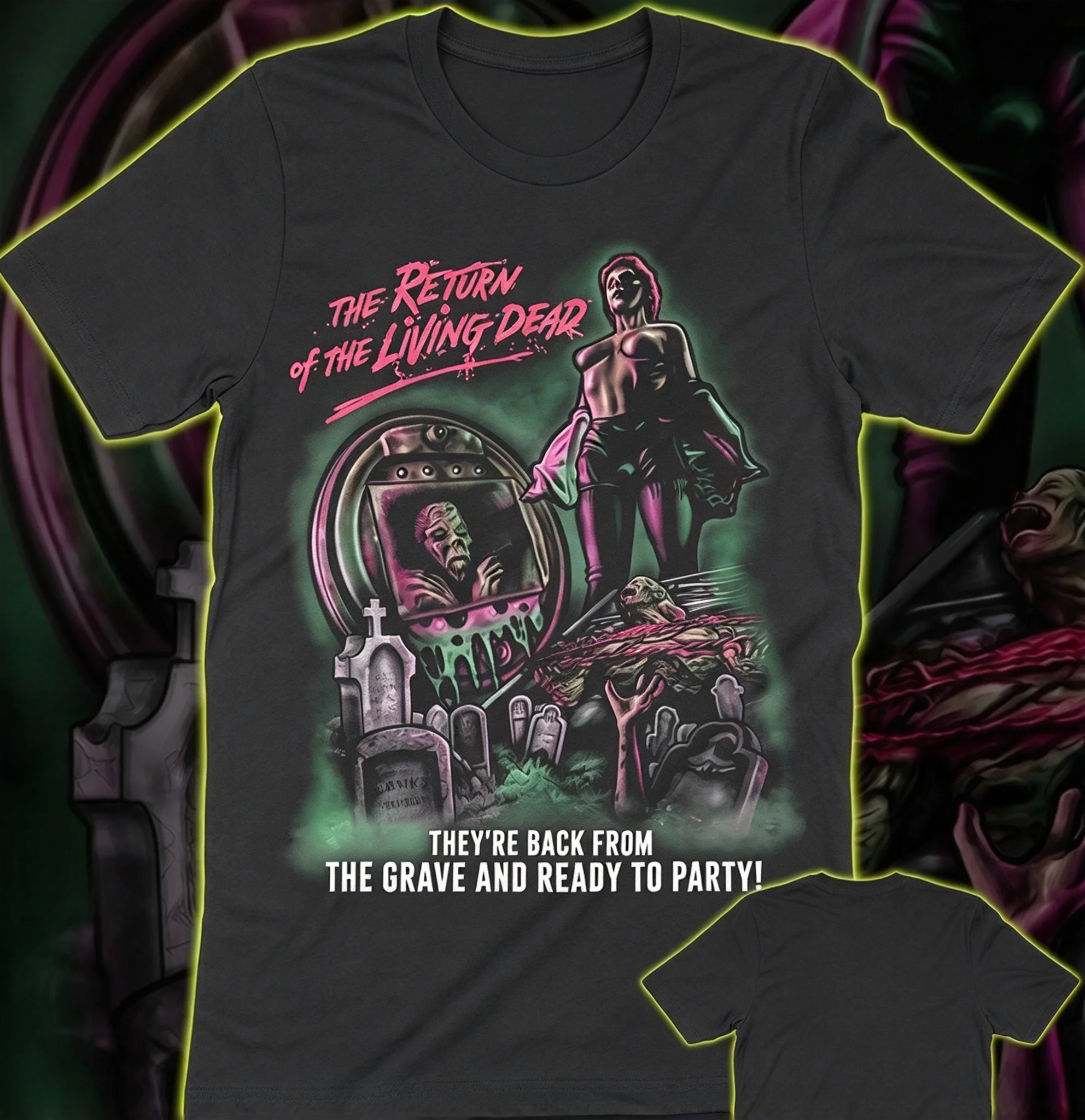 Return of The Living Dead - Graveyard T-shirt Men Women Tee Streetwear Oversized Loose Casual