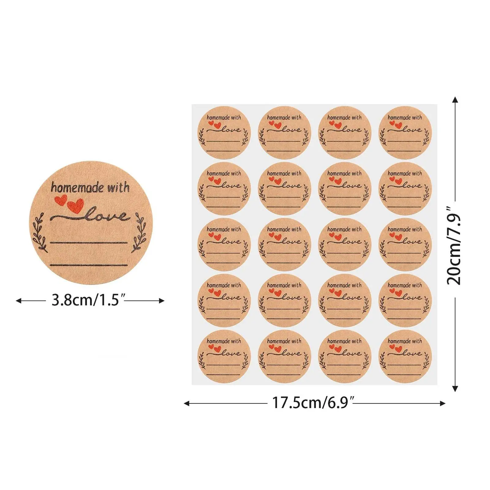 600 قطعة تسميات جرة تسميات الزخرفية هدية صندوق التسمية ملصق للحرف اليدوية العلامات الحاضر بطاقات عيد الحب بوتيكات سكرابوكينغ #6