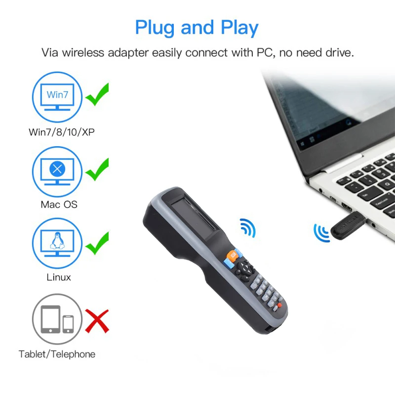 Imagem -04 - Coletor de Dados sem Fio para Armazém 2d Display qr Code 2.2 Display