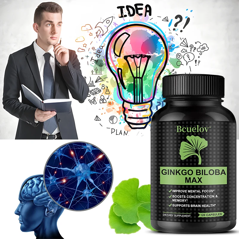 

Ginkgo Biloba Supplement – Improves Memory, Attention and Concentration, Daily Cognitive Supplement for Men and Women