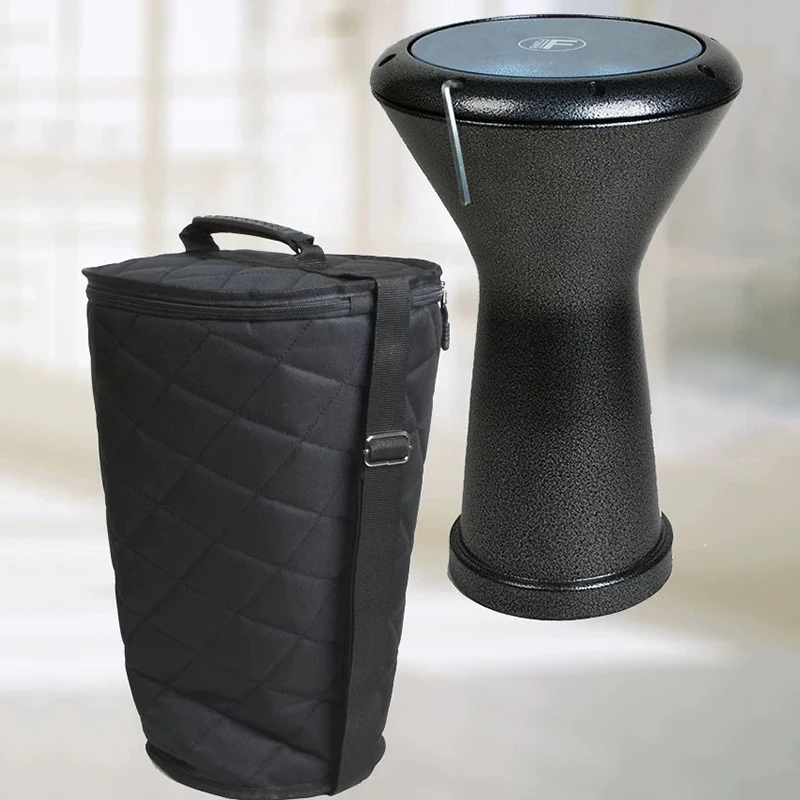 성인 Doumbek 전문 탬버린 알루미늄 Darbuka 명상 휴대용 드럼 악기 가방 타악기 액세서리