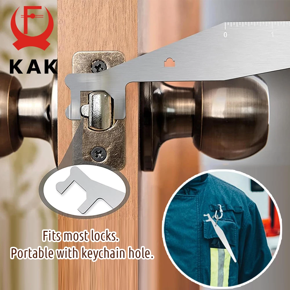 KAK Stainless Steel Lock Picking Pry Bar Tool Multitool for Firefighters Multipurpose Leverage Tool Set for Emergency Rescue