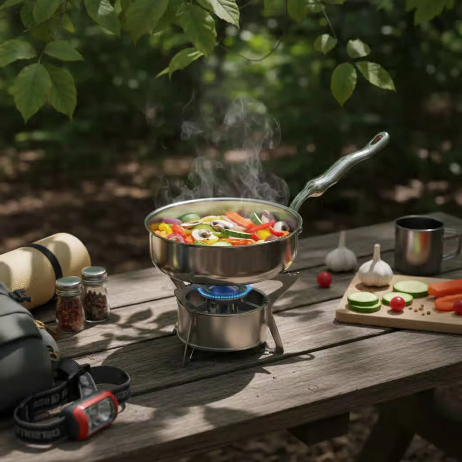 Small Stir Fry Pan Long-Lasting Single Serving Pan Stainless Steel Skillet Dishwasher Safe Uncoated Skillet Chemical-Safe