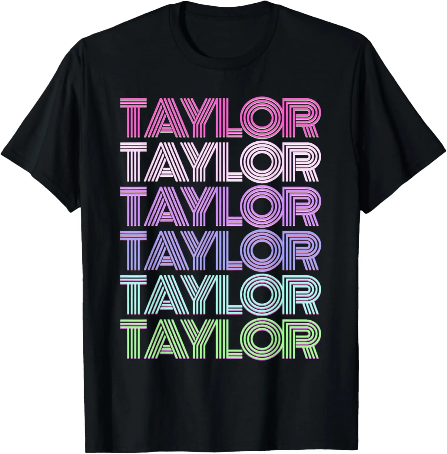 

Retro First Name TAYLOR Girl Boy Surname Repeated Pattern T-Shirt