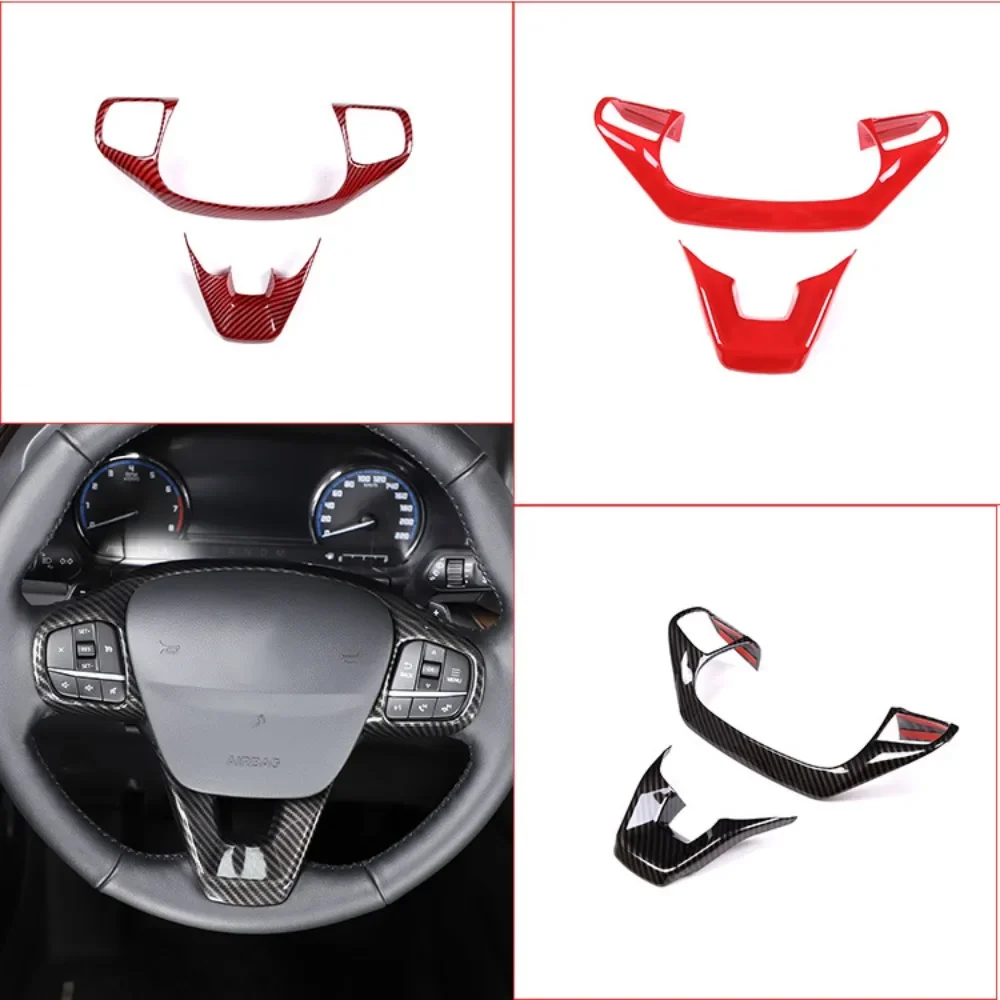 

Car Steering Wheel Trim Control Button Cover For Ford Maverick 2022 Frame ABS Car Modification Accessories