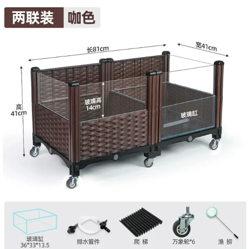 Specialized Turtle Breeding Enclosure, Terrestrial Turtle Semi-water Turtle Tank, Ecological Landscaping Enclosure for Turtles