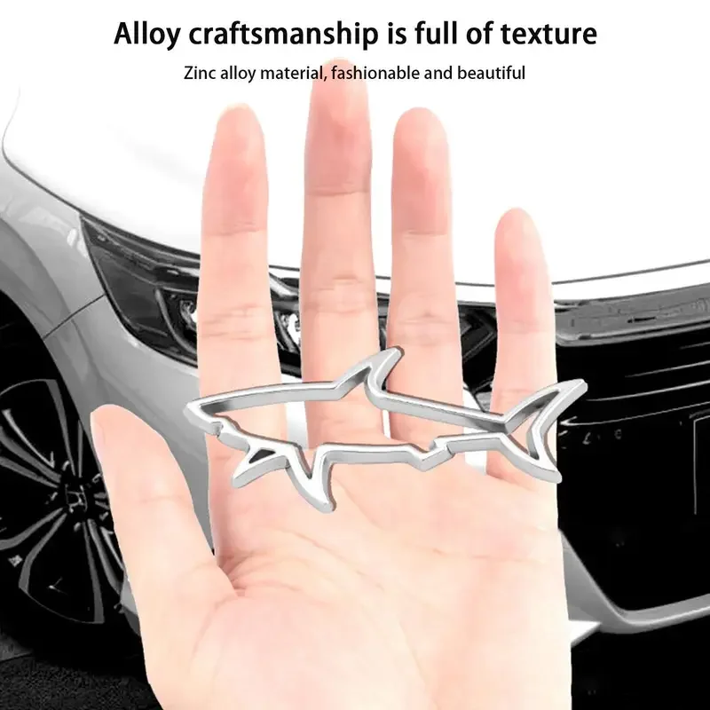 3D Metal Car Styling Sticker Hollow Fish Shark Emblem Badge Decals Automobiles Motorcycle Computer Fuel Cap Accessories Decals - view 6