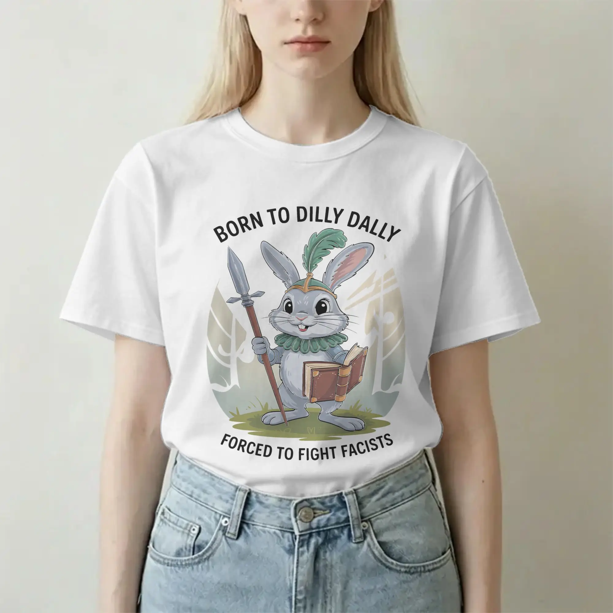 Мужские и женские футболки Born To Dilly Dally Forced To Lock In из чистого хлопка, футболка с коротким рукавом, футболка с круглым вырезом, одежда больших размеров