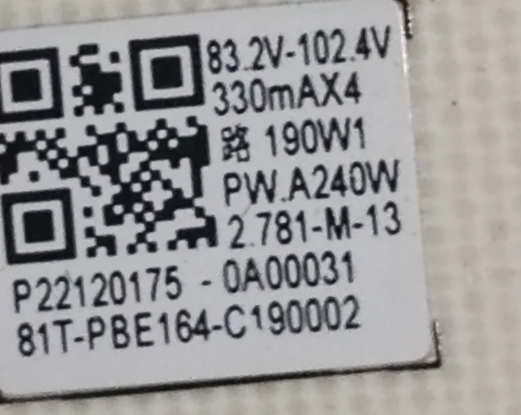 

PW.A240W2.781 55KX800-2301 81T-PBE164-C1920002 LED TV power board for 330x4ma 83-103V
