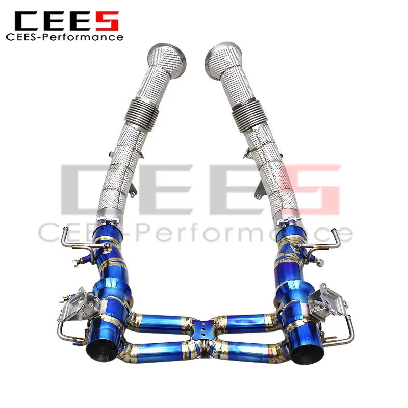 

CEES Catback выхлопные трубы для Ferrari SF90 3.9T V8 2019-2023 гоночный глушитель выхлопной трубы с системой клапанов OEM