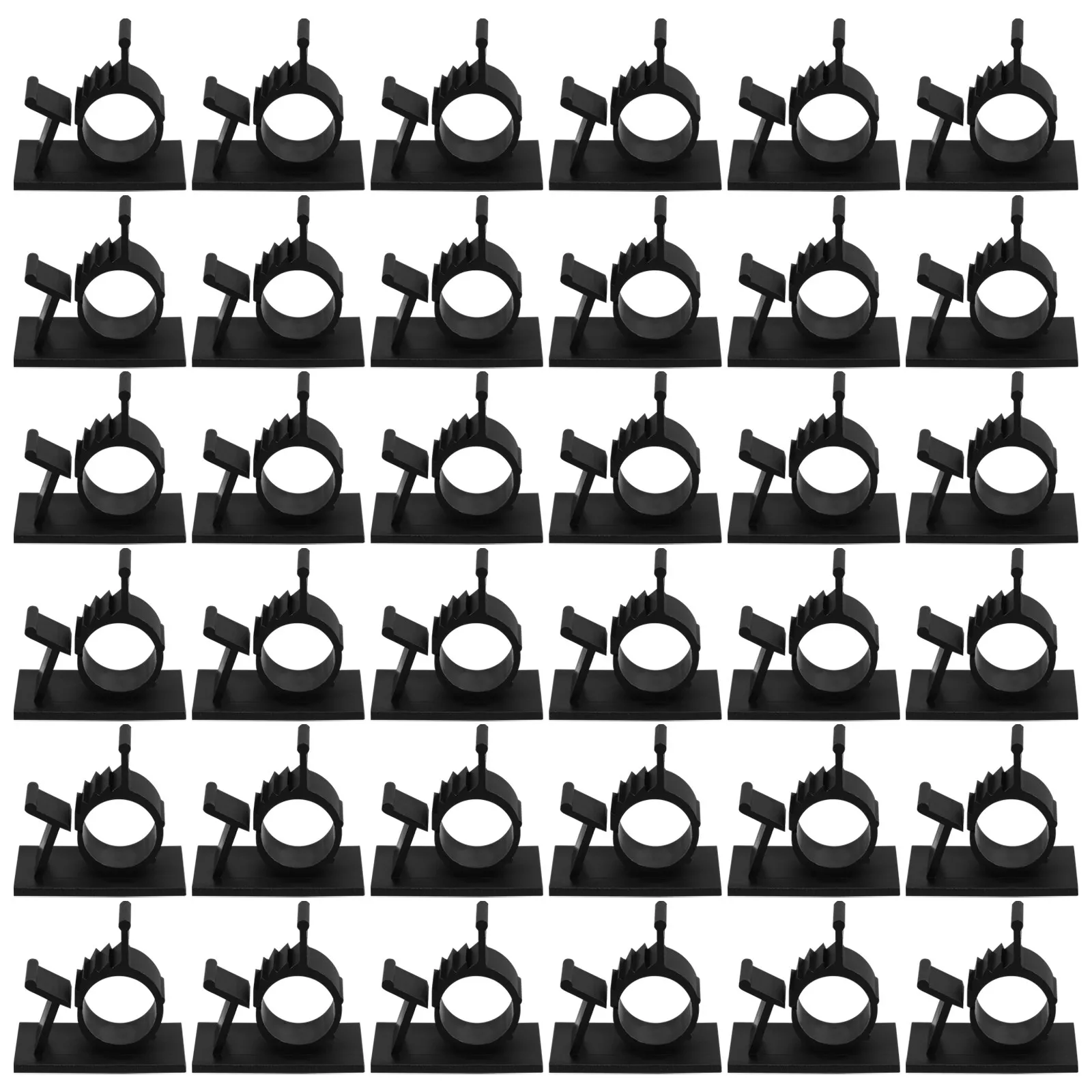 100Pcs Adjustable Adhesive Wire Clips Plastic Cord Clips for Cable Organization Desk Wall Mount Home Office