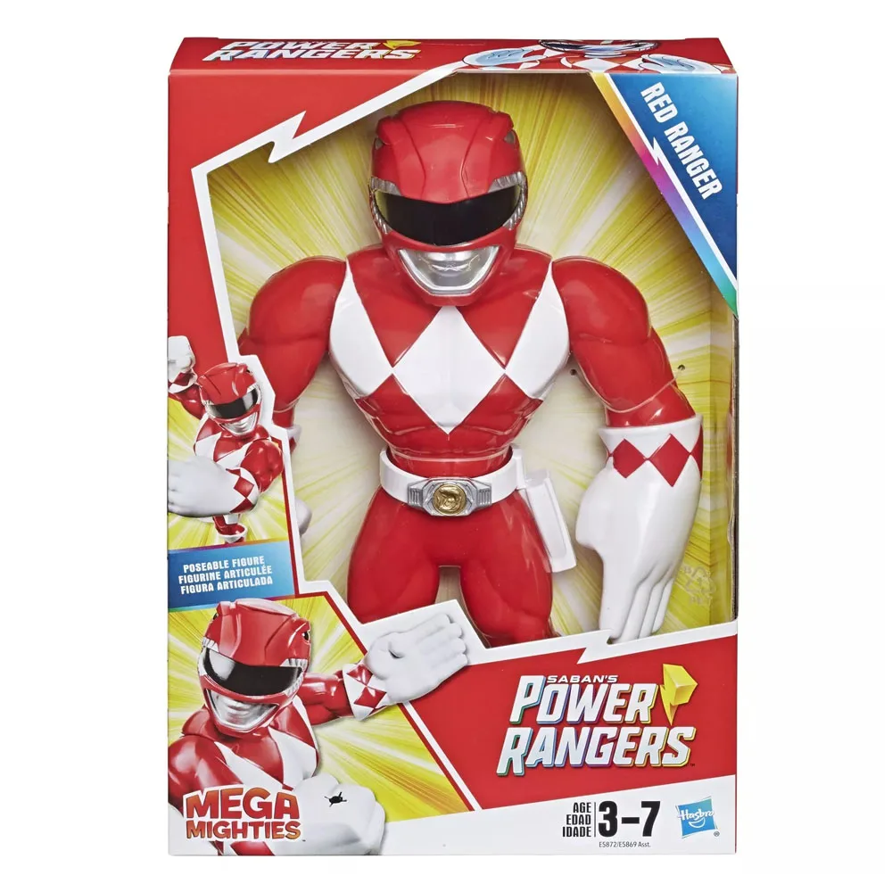 متوفر في المخزون أبطال ميجا مايتيز باور رينجرز أحمر/أسود/أخضر رينجر مجموعة شخصيات الحركة نموذج حلية هدايا لعبة للأطفال