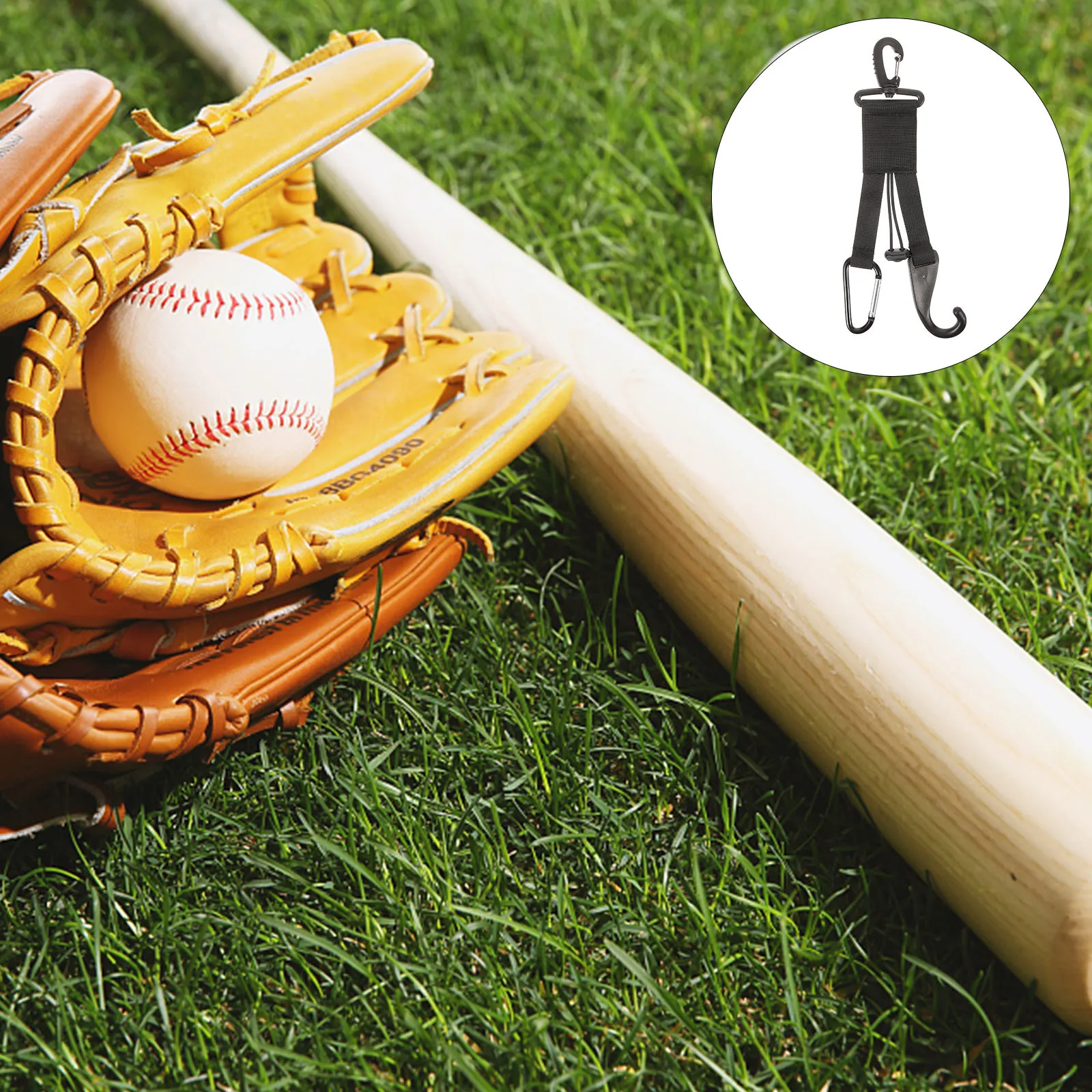 

Baseball Glove Hook Clip Integrated Bat Holder Gear Hanger Mount Compact Lightweight Wearable Design for Softball