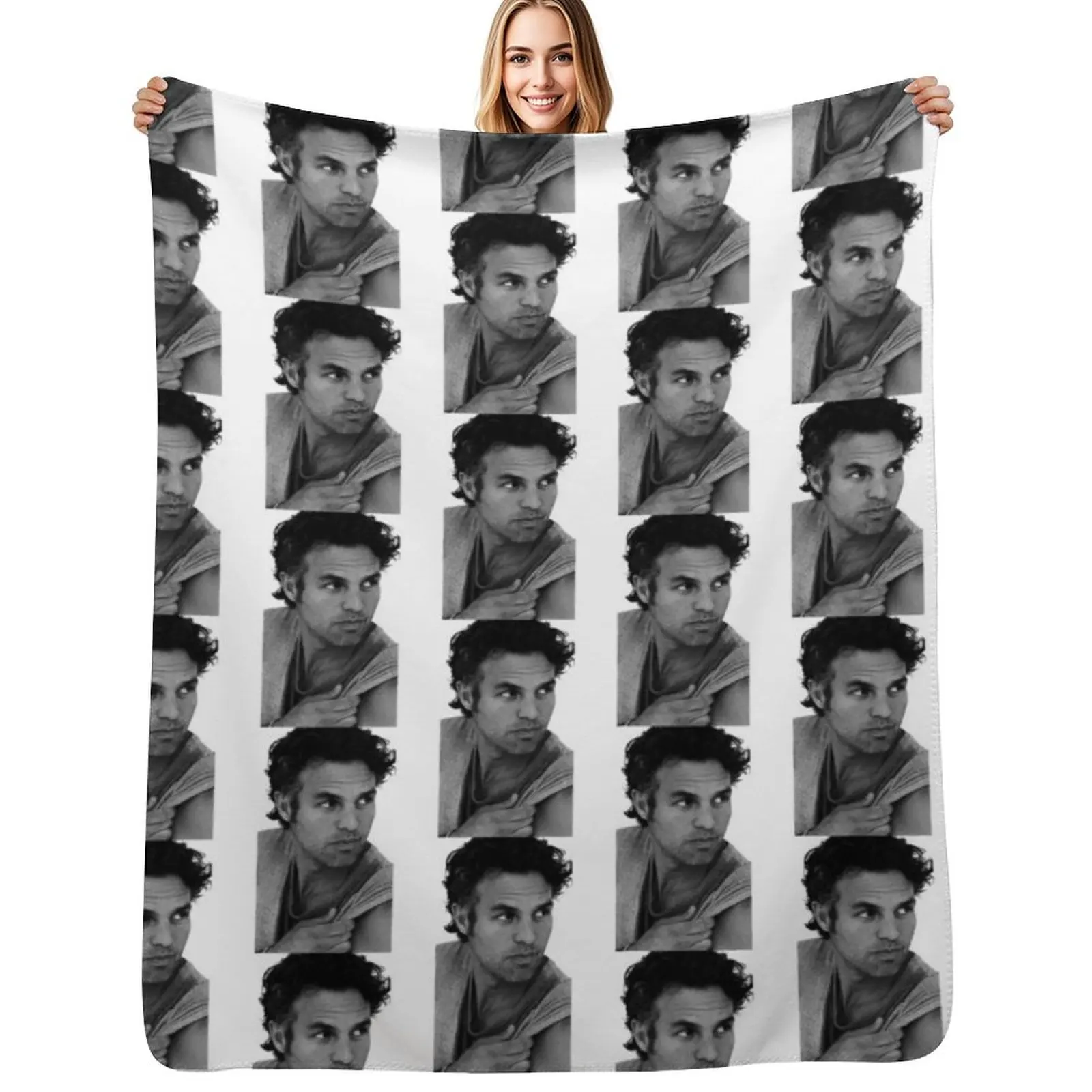 

Mark Ruffalo 1 Throw Blanket Cozy Home Blanket Gift for Christmas Holiday
