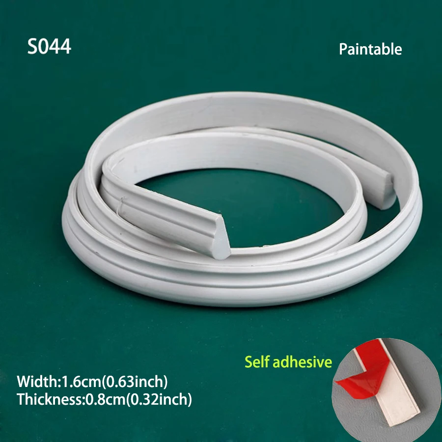 Peel & Stick Decorative Trim 16.4ft–Self-Adhesive Bendable Moulding with Strong Back Glue for Floor, Kitchen Cabinet, Door Frame