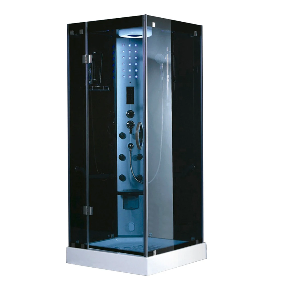

800X800X2150mm Rectangular Bathroom Steam Shower Enclosure Computer Control Wet Sauna Room 7069AA