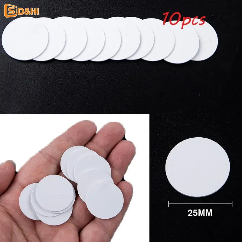 10Pcs NFC Ntag215 Coin TAG Key 13.56MHz NTAG 215 Card Label RFID Ultralight Tags Labels 25 Mm Diameter Round