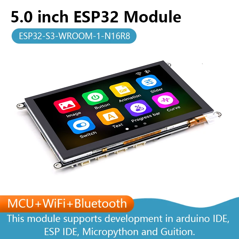 50-インチ-esp32-モジュール-jc8048w550c-mcu-wifi-bluetooth、arduino-ide、esp-ide、micropython、guition-の開発をサポート