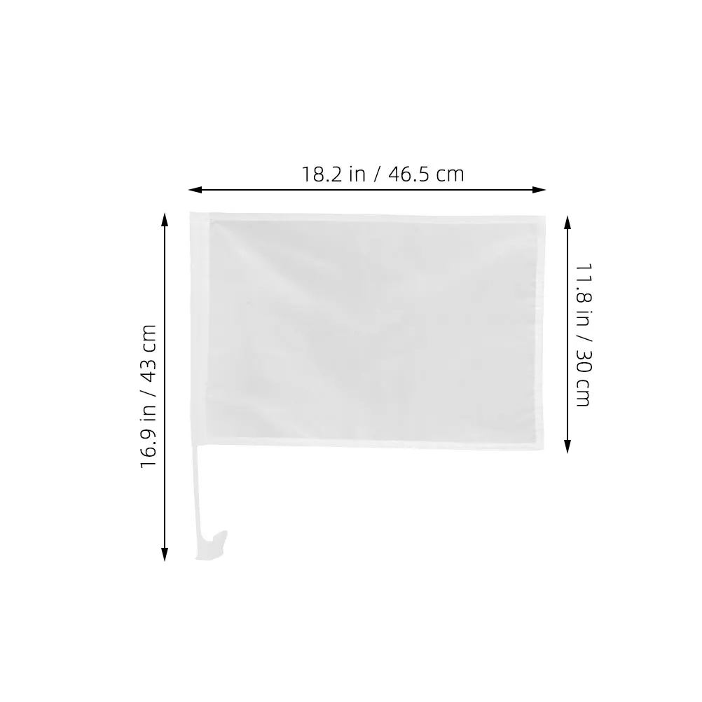 

12pcs Car Window Flags Blank Handheld Diy Plastic Custom Signal Fan Cheering Waving Promotional Vehicle Banner