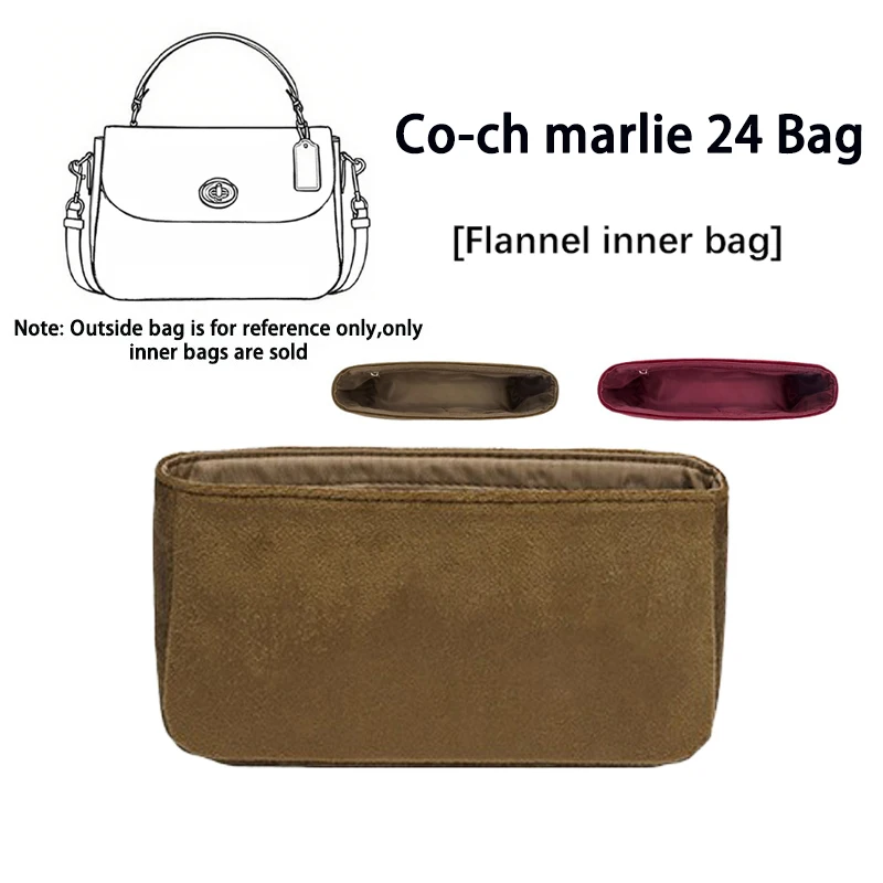 

Сумка-органайзер EverToner для сумки Co-ch Marlie 24, легкая фланелевая сумка для хранения, аксессуары для сумки с внутренним карманом